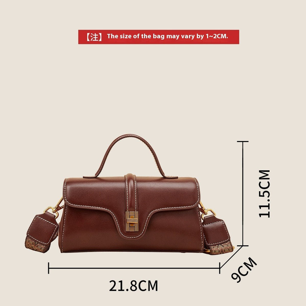 LadyShow.Store Niche Original High Sense luxury retro Cambridge messenger bag with adjustable strap and classic design.