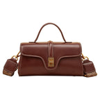 LadyShow Store Niche Original High Sense Mild Luxury Retro Cambridge Messenger Bag, stylish leather bag with adjustable strap