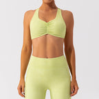 Nude Feel women’s Pilates and yoga activewear set by FitiqueFit, featuring a comfortable, seamless nude-colored workout outfit.