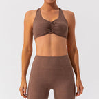 Nude Feel women’s Pilates and yoga activewear set by FitiqueFit, featuring a seamless, comfortable nude-colored workout outfit.