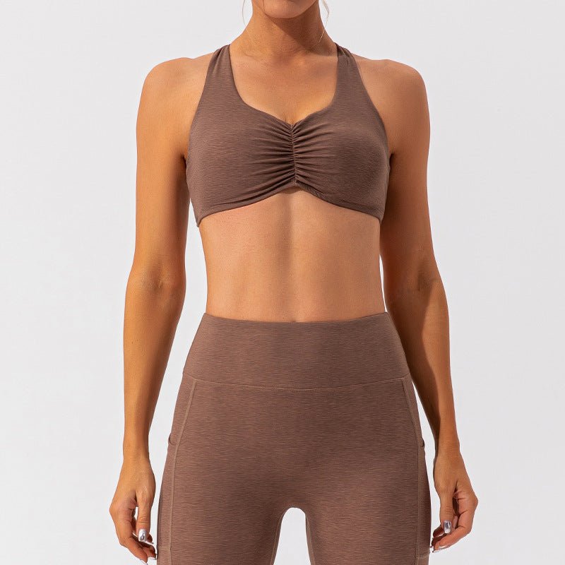Nude Feel women’s Pilates and yoga activewear set by FitiqueFit, featuring a seamless, comfortable nude-colored workout outfit.
