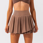 Nude Feel Women’s Pilates & Yoga activewear set by FitiqueFit, featuring a seamless nude-colored top and matching high-waisted leggings.