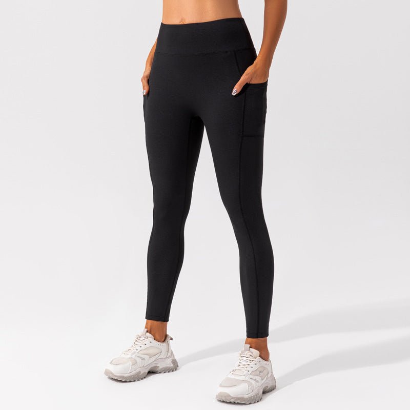 Nude Feel women’s Pilates and yoga activewear set by FitiqueFit, featuring a fitted top and matching leggings for workout comfort.