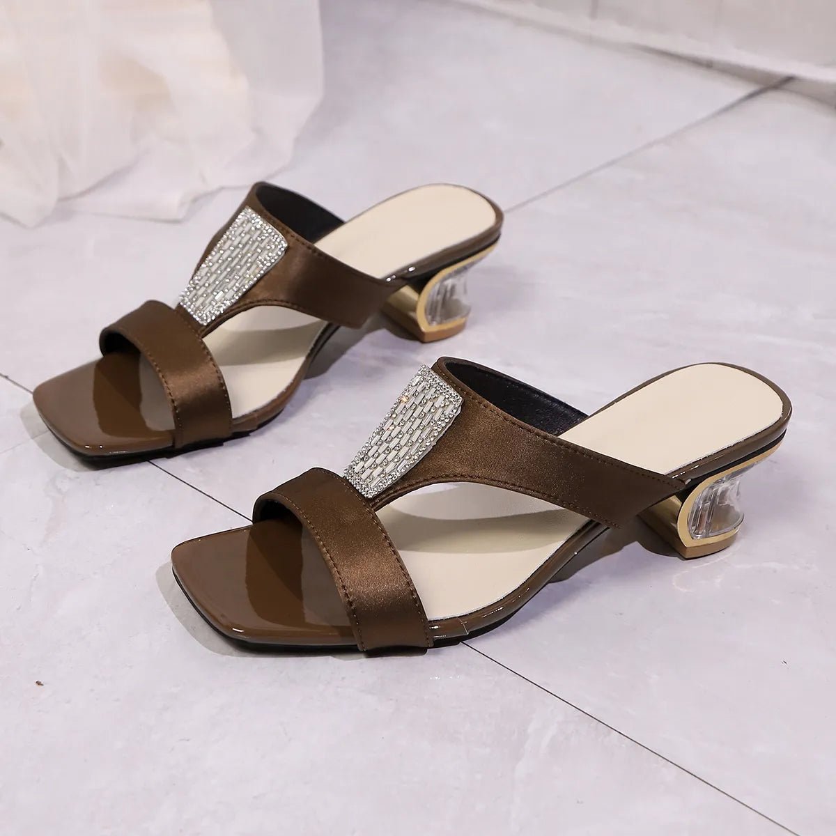 Women's open toe block heel sandals by Plush Fashion Hub, stylish shoes with comfortable chunky heels and open toe design.