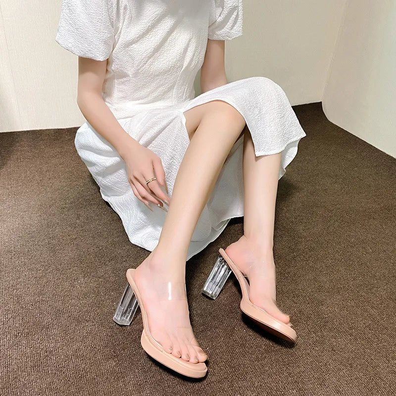 Women’s open toe block heel sandals by Plush Fashion Hub featuring a chic design and comfortable dress shoe style.