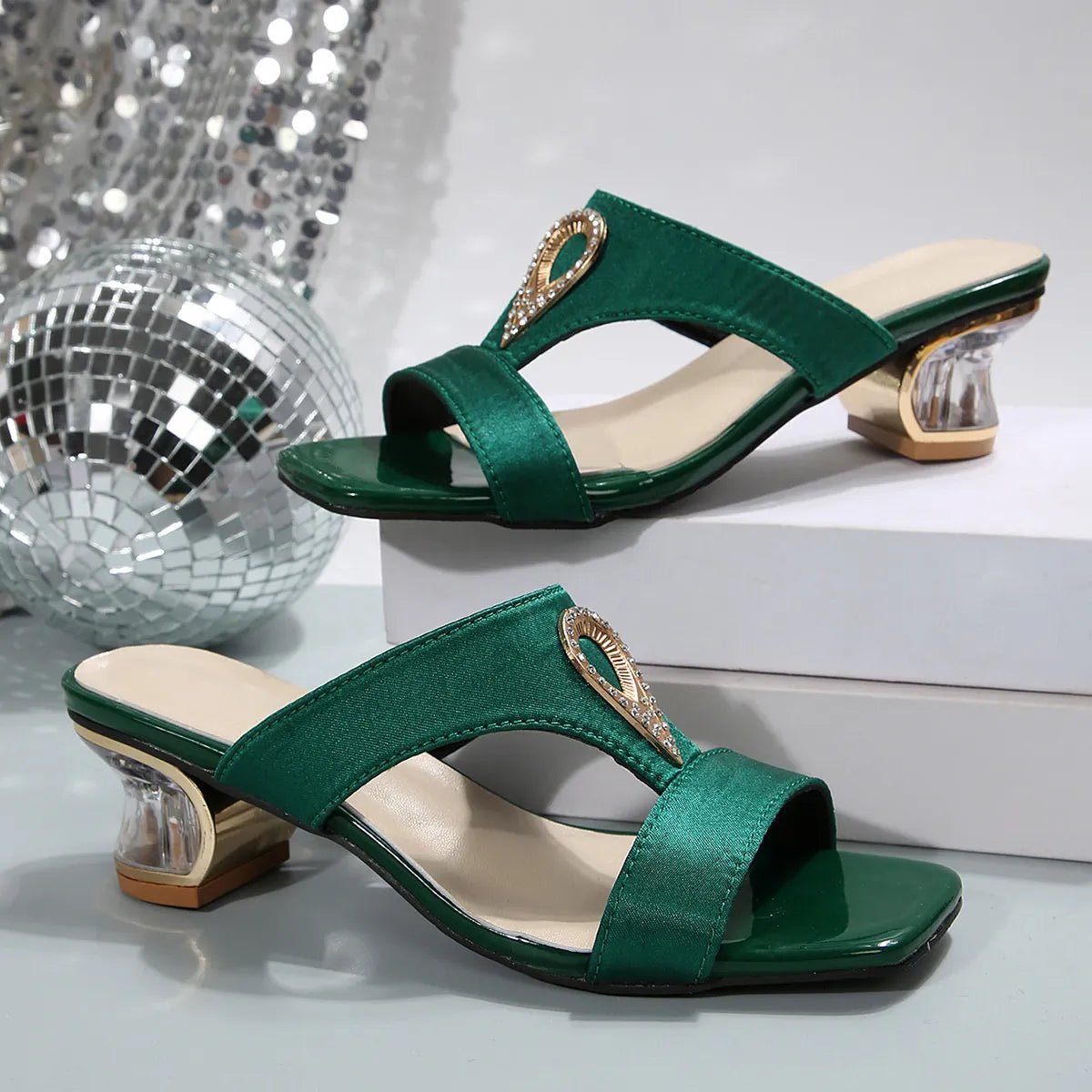 Women's open toe block heel sandals by Plush Fashion Hub, featuring stylish design and comfortable chunky heel.