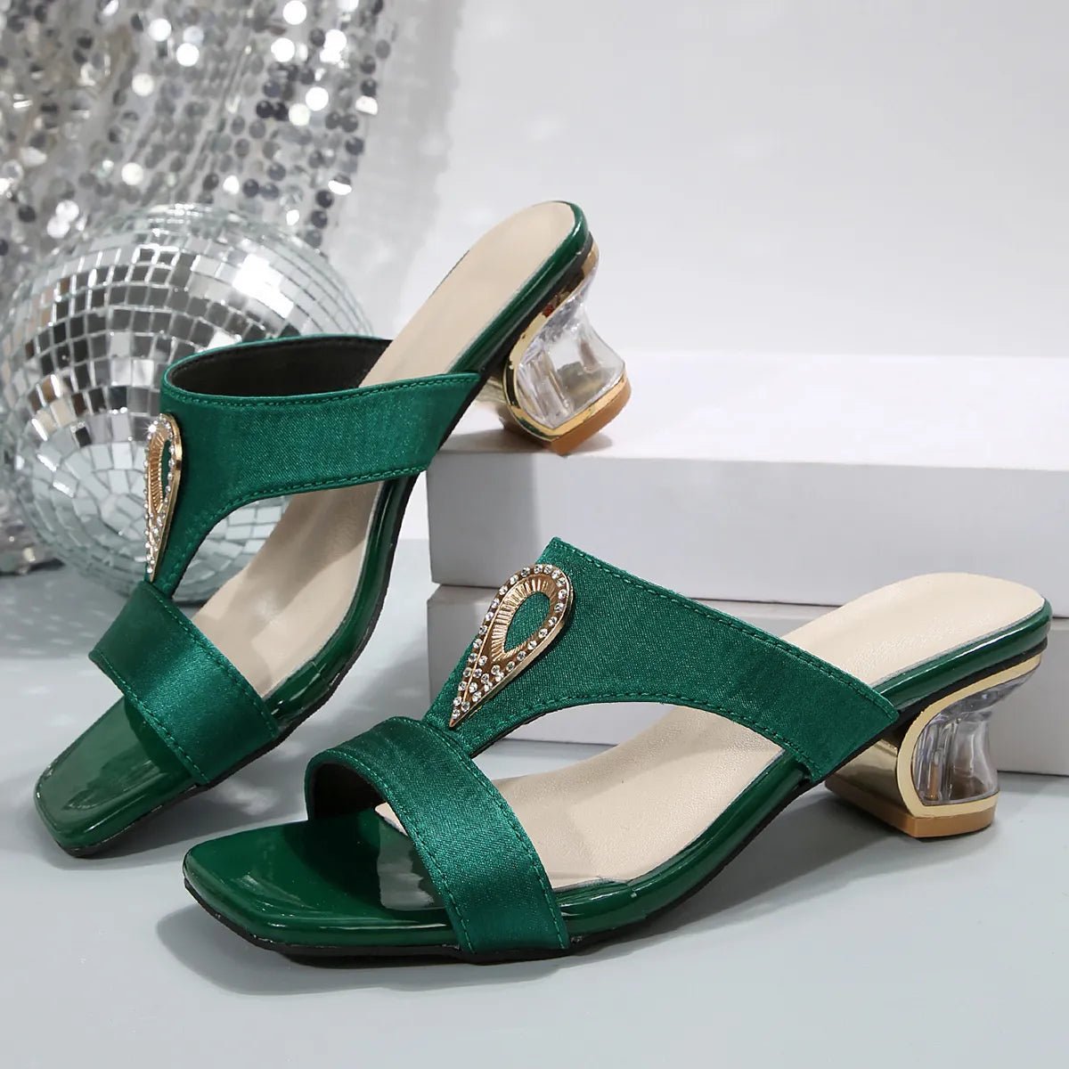 Women's open toe block heel sandals by Plush Fashion Hub featuring stylish design and comfortable chunky heels.