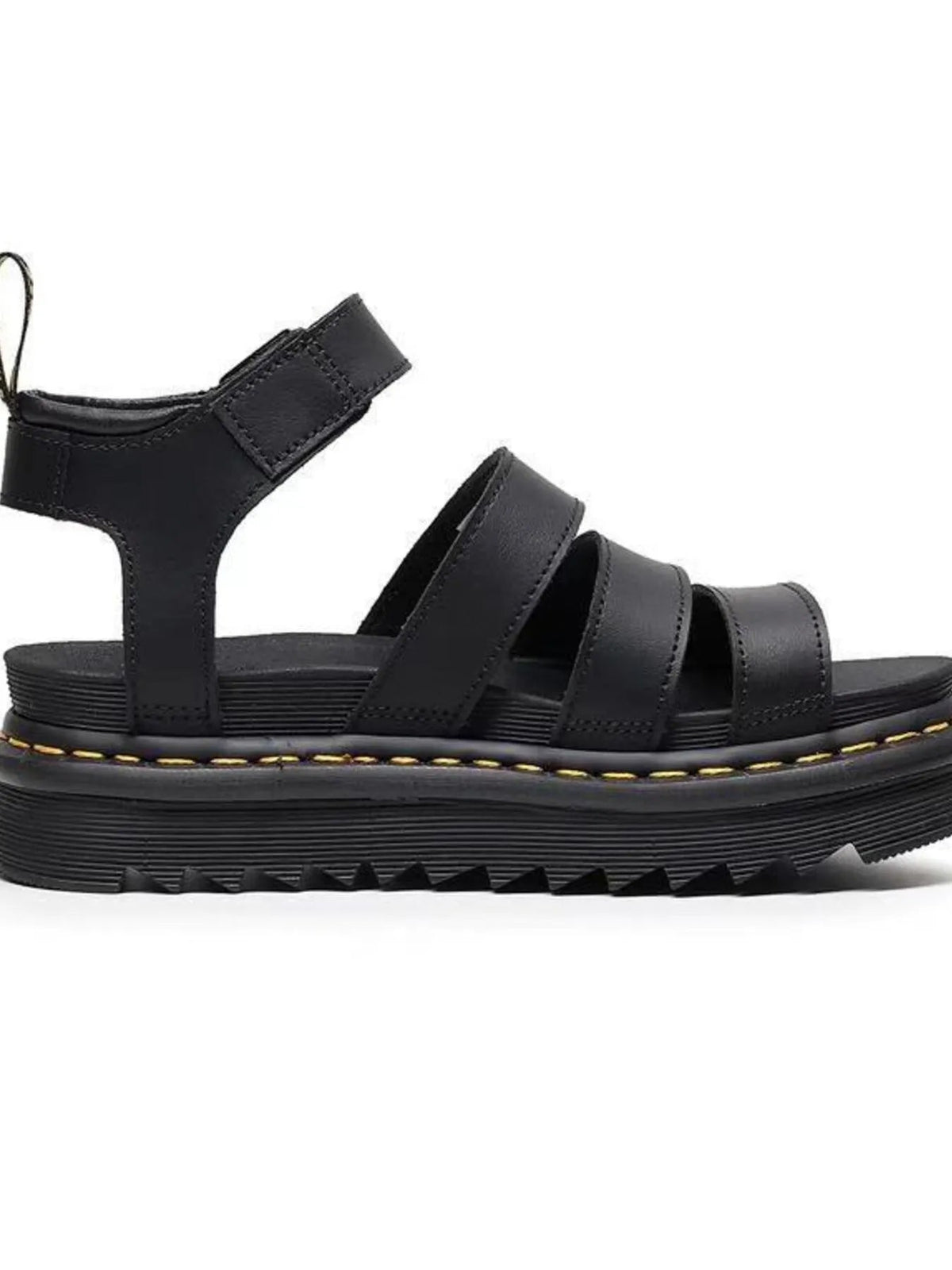 Women's faux leather open toe platform sandals by Plush Fashion Hub showing stylish heel and strappy design.