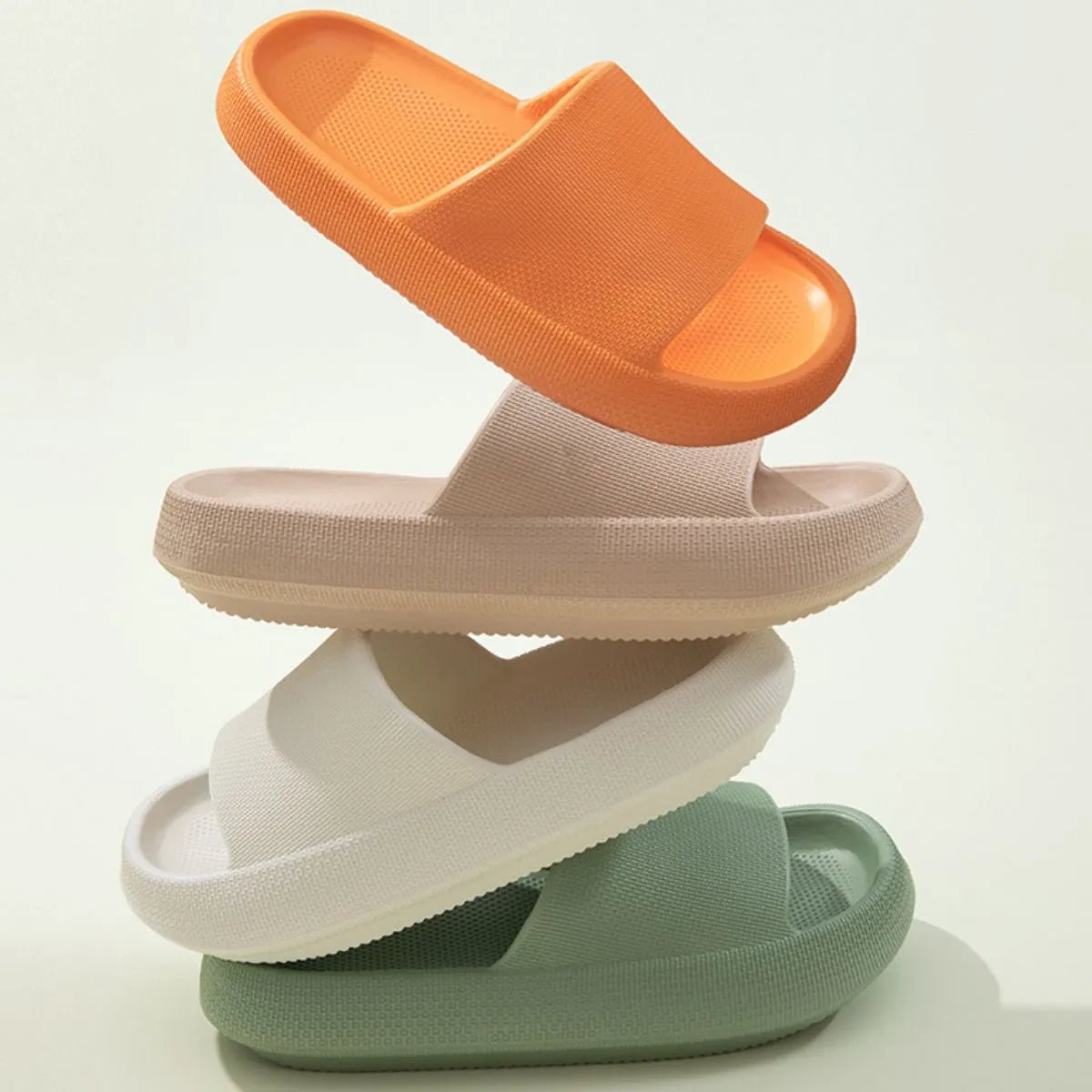 Women's lightweight EVA platform slides with open toe design and slip-on style, perfect for casual comfort.