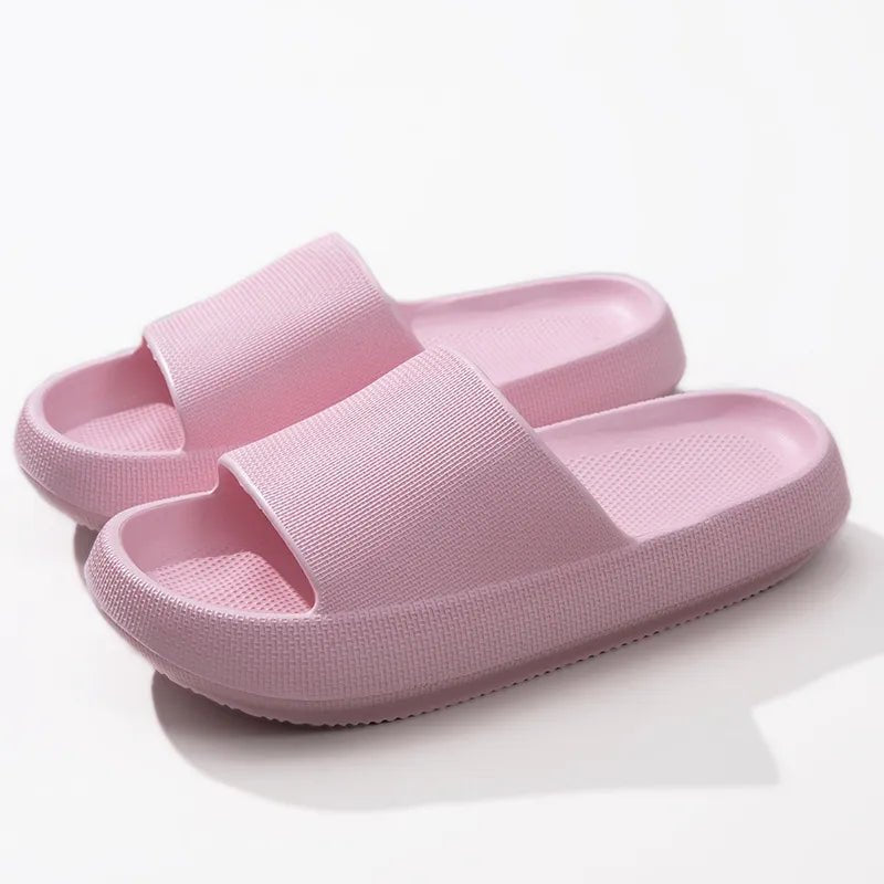 Women's lightweight EVA platform slides by Trendsi featuring open toe design and slip-on style for comfortable summer wear.