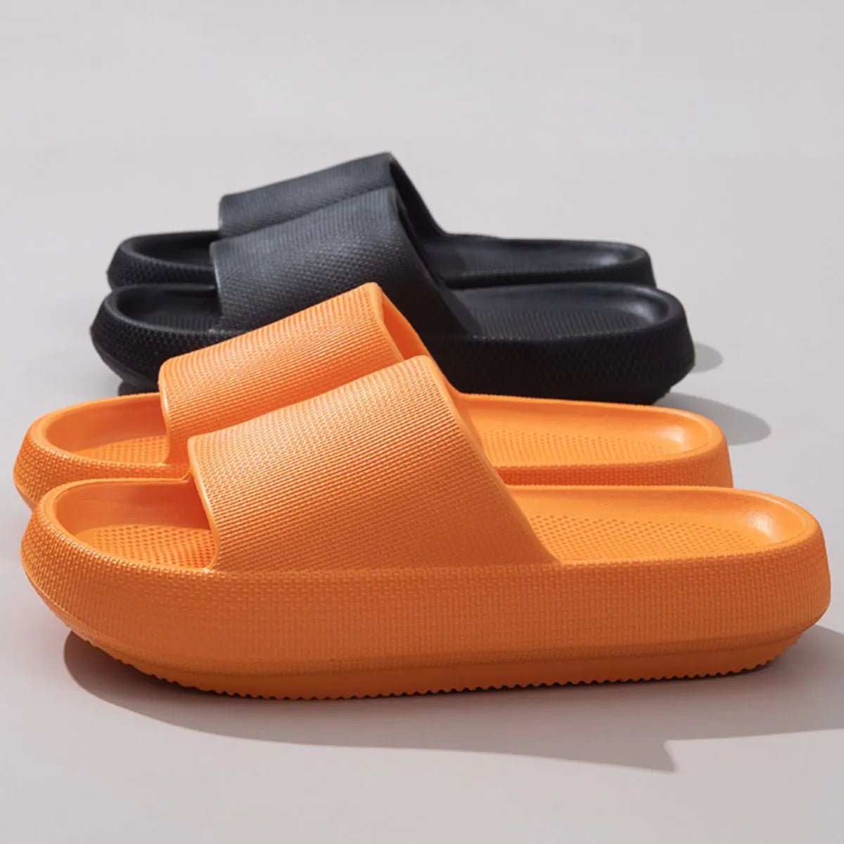 Women's lightweight EVA platform slides with open toe design, slip-on comfort, and trendy style from Trendsi.