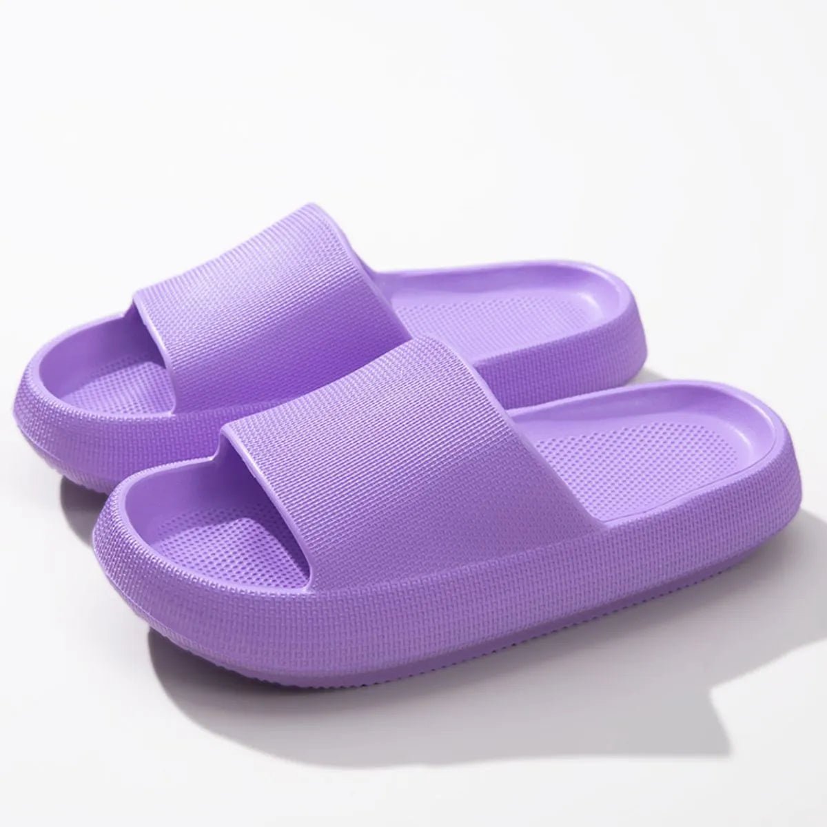 Women's lightweight EVA platform slides with open toe design and slip-on style, comfortable casual sandals by Trendsi.
