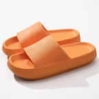 Women's lightweight EVA platform slides with open toe design, slip-on style, comfortable for casual wear.