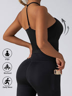 FitiqueFit padded crop top push-up sports bra, seamless supportive gym tank for women, designed for activewear and workout comfort.