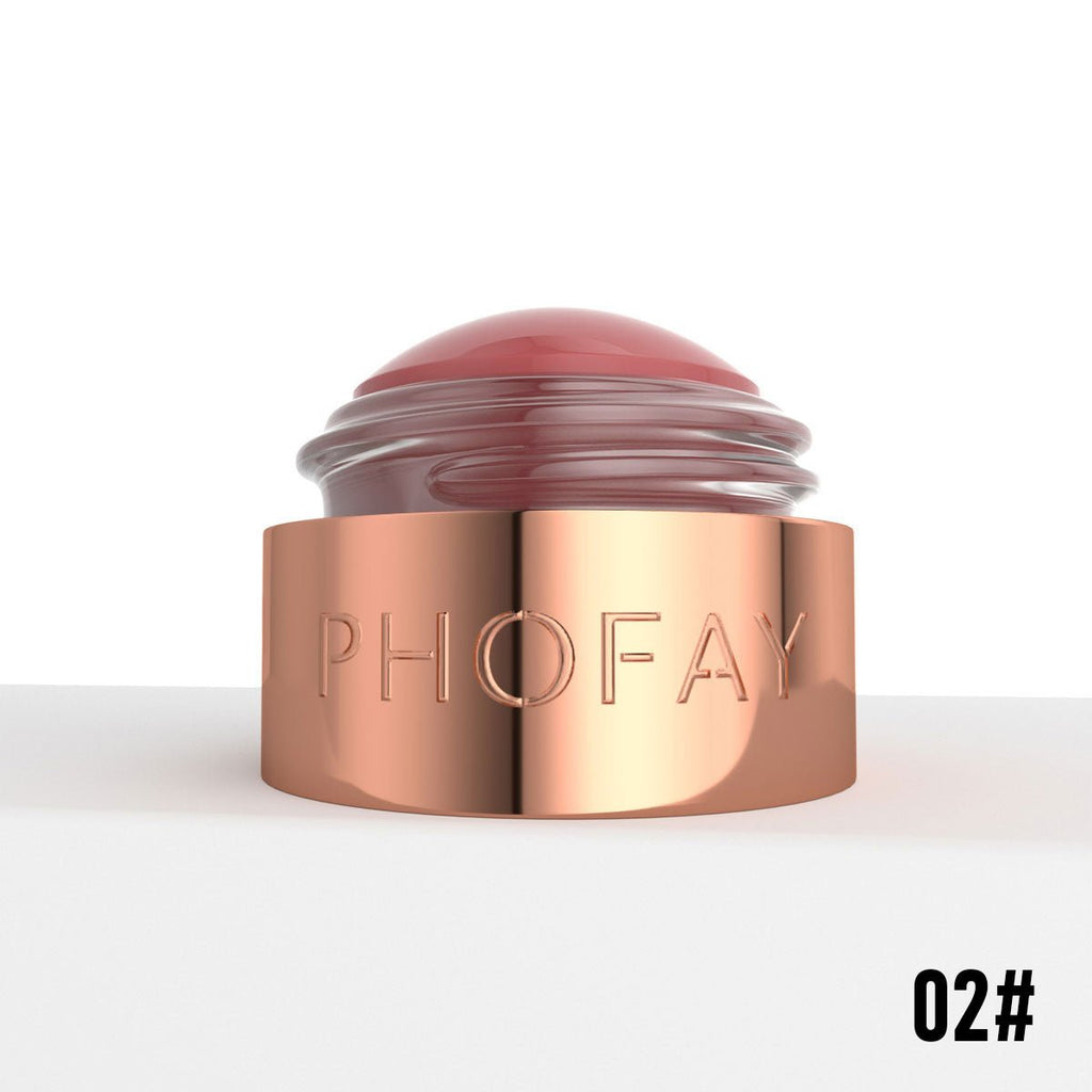 LadyShow.Store Phofay Mousse Blush Cream in shade 4, creamy blush product with smooth texture and natural pink color.