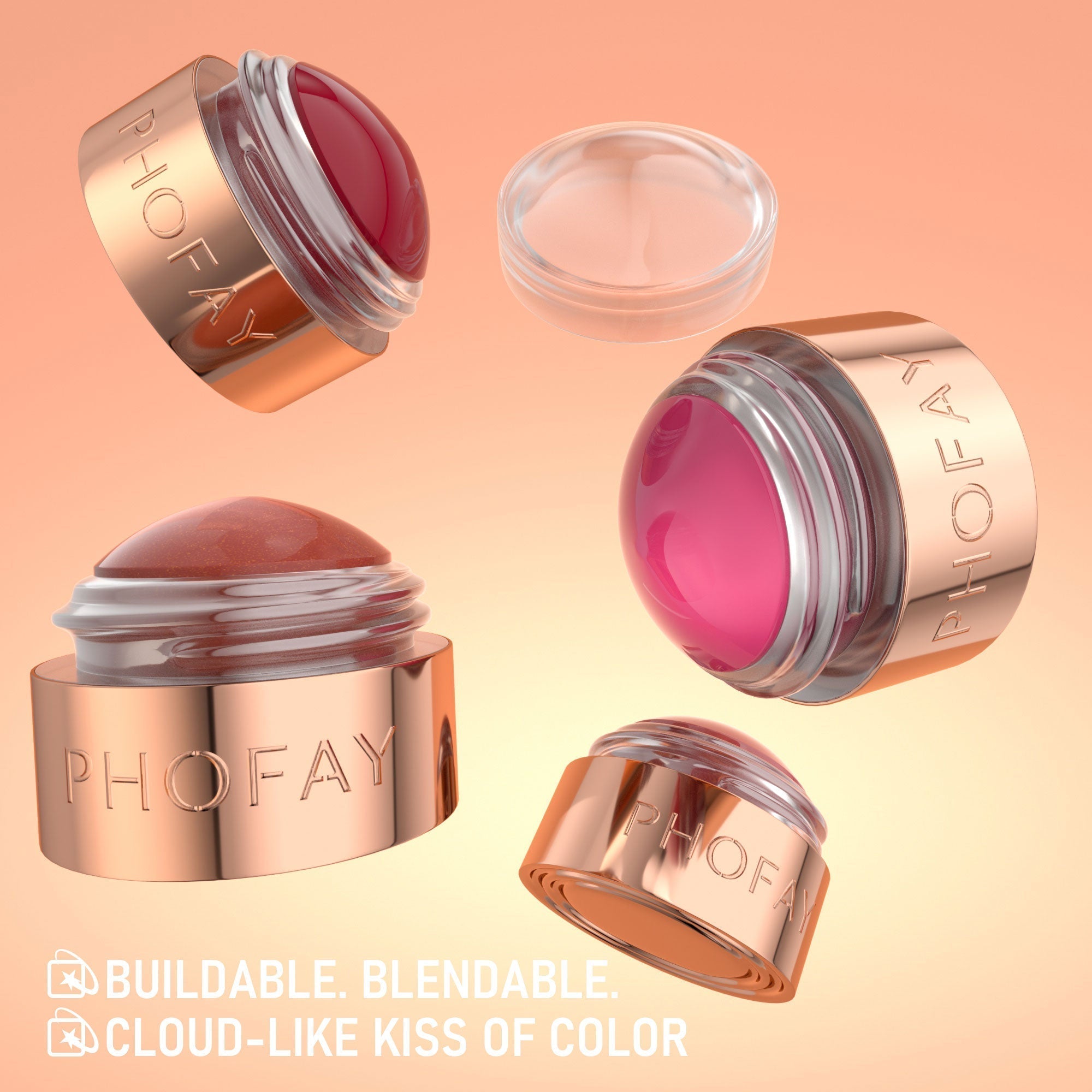 LadyShow.Store Phofay Mousse Blush Cream in shade 4, creamy blush with a smooth, mousse texture for a natural glow.