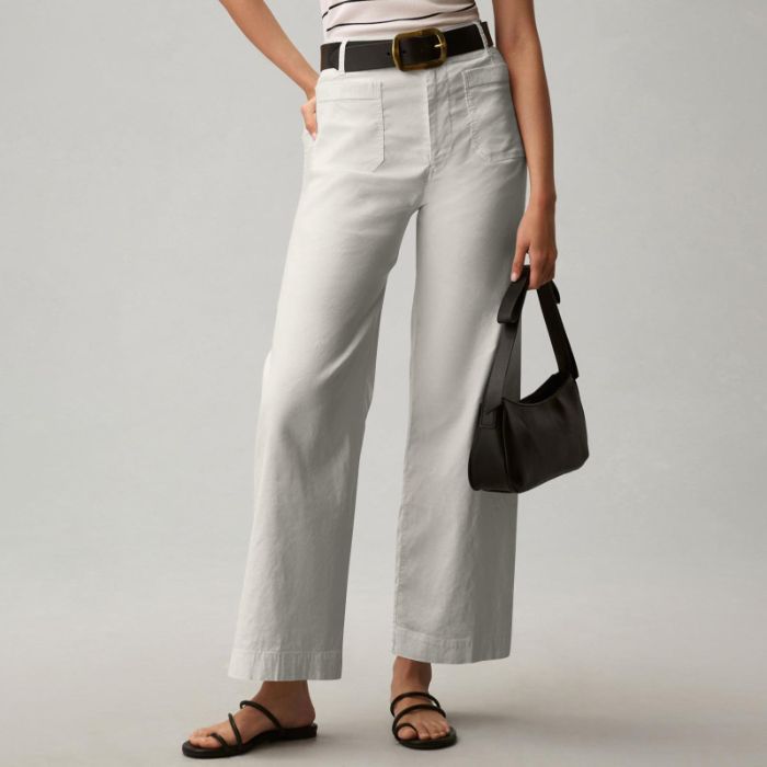 Plus size high-waisted slimming solid color suit pants from FitiqueFit, casualwear with a flattering fit and comfortable waistband.