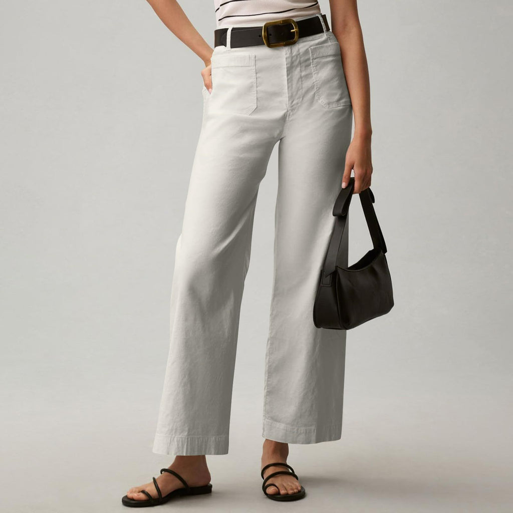 Plus size high waisted slimming solid color suit pants by FitiqueFit, casualwear with a tailored fit and comfortable waistband.