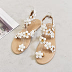 Plus size Roman flat floral pullover slippers by LadyShow.Store, featuring colorful floral design and comfortable slip-on style.
