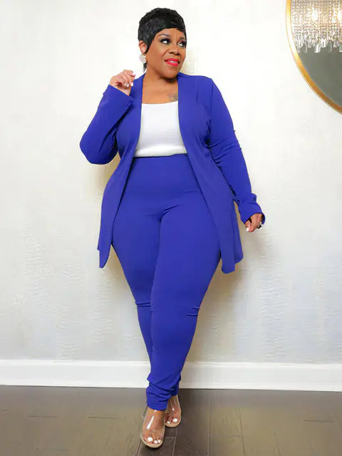 Plus size women's matching two-piece outfit set by Trendy Attic Store01, featuring a stylish and comfortable ensemble for plus size women.