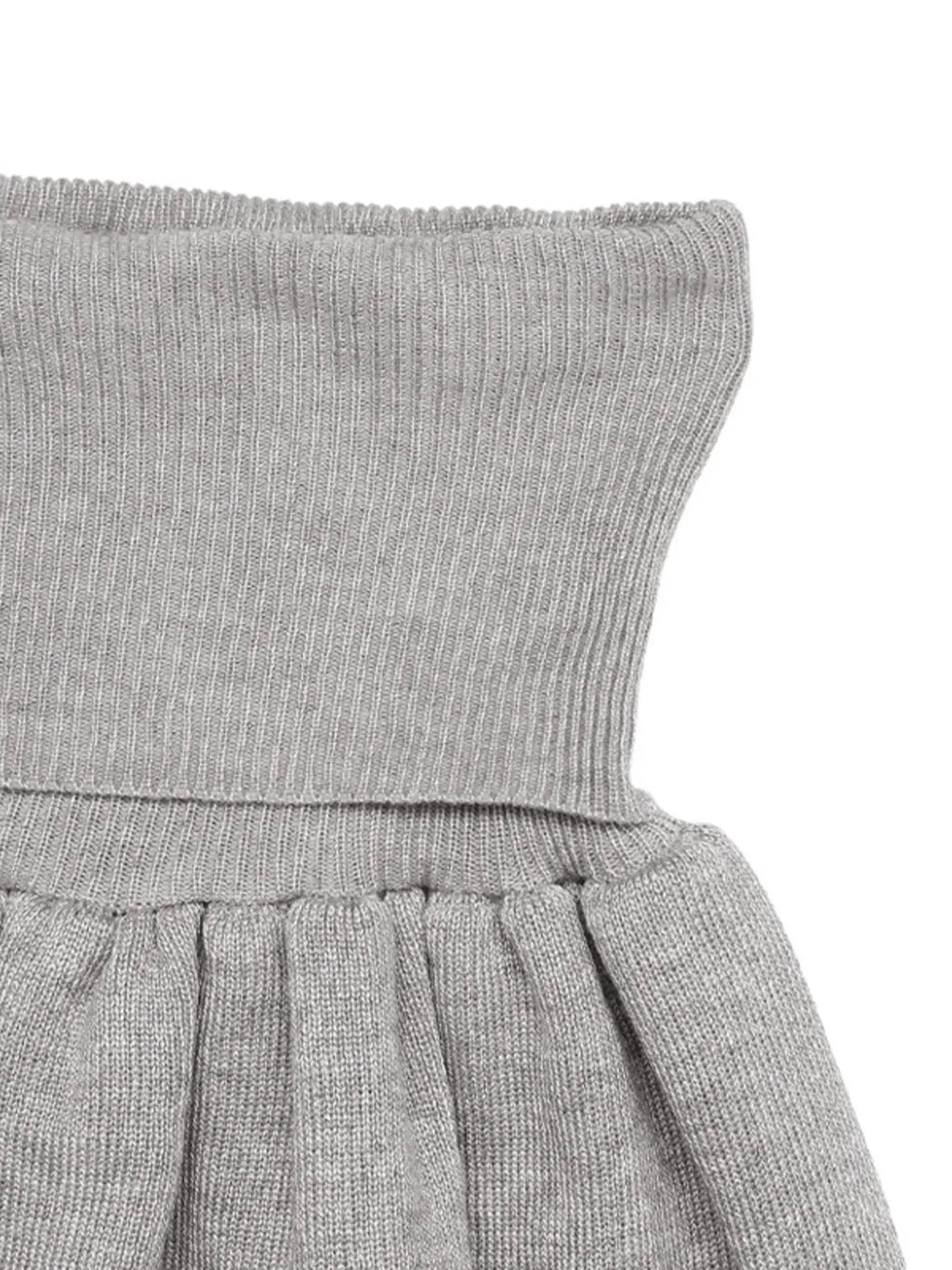 Women's ribbed long sleeve top and pleated knit skirt two-piece set, stylish women’s apparel from Trendsi.