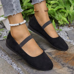 Women's classic round toe slip-on flats from Trendsi, casual and comfortable everyday shoes with a sleek, versatile design.