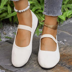 Women's classic round toe slip-on flats by Trendsi, casual and comfortable everyday shoes in a stylish, versatile design.