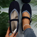 Women's breathable mesh slip-on walking sneakers by Trendsi, featuring round toes and lightweight casual design.
