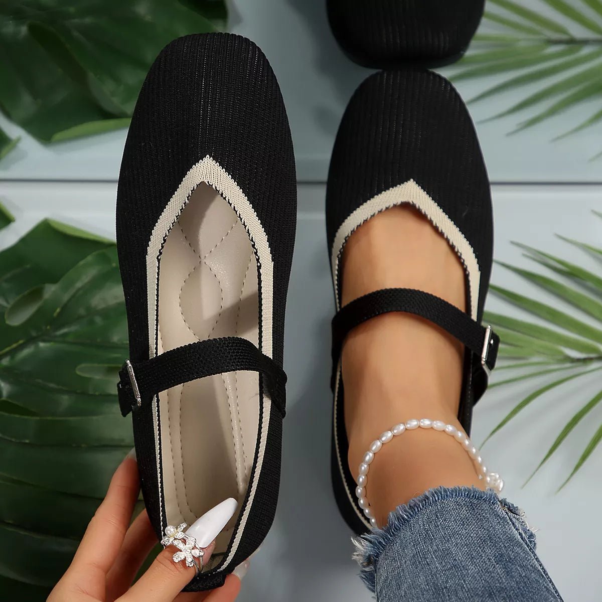 Women's breathable mesh slip-on walking sneakers by Plush Fashion Hub, featuring lightweight casual design and round toe for comfort.