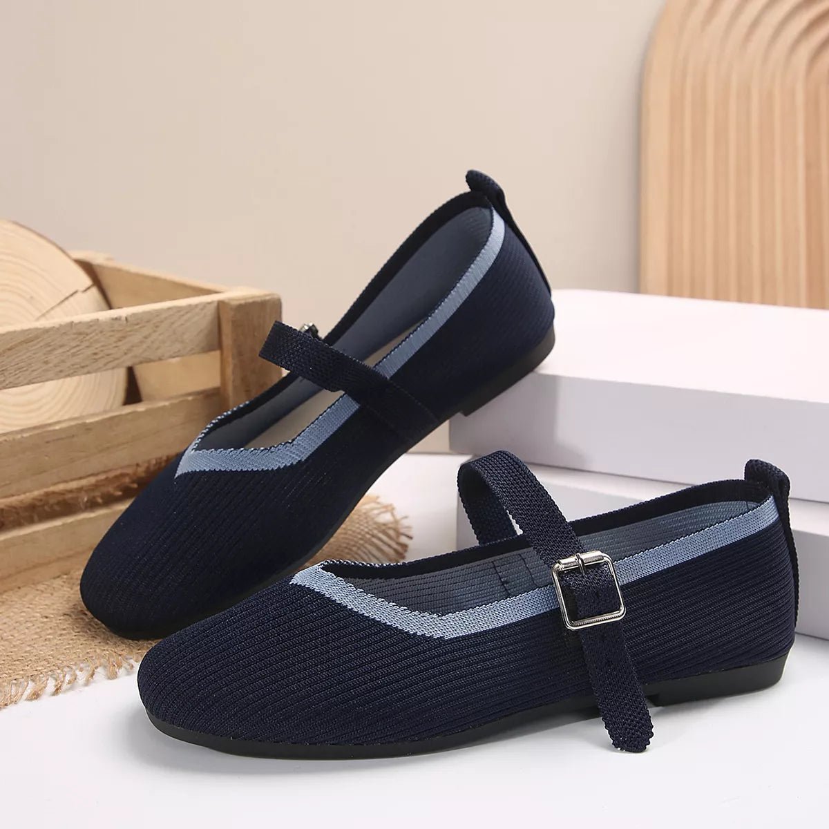 Women's breathable mesh slip-on walking sneakers by Plush Fashion Hub with round toe design and lightweight casual style.