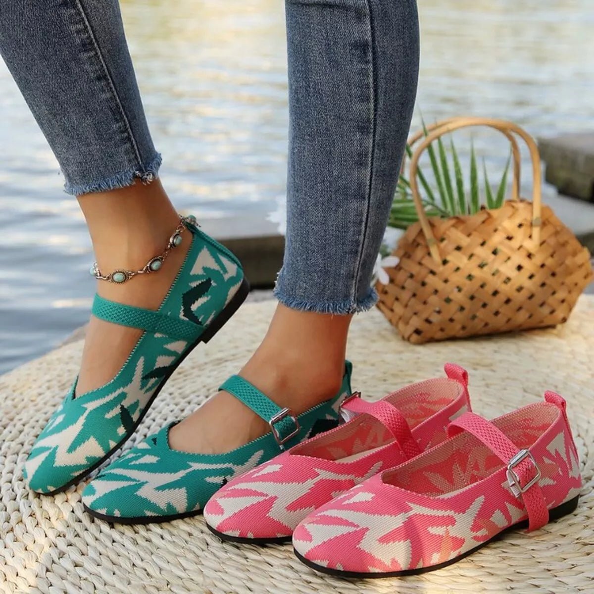Women's breathable mesh slip-on walking sneakers by Plush Fashion Hub, featuring round toes and lightweight casual design.