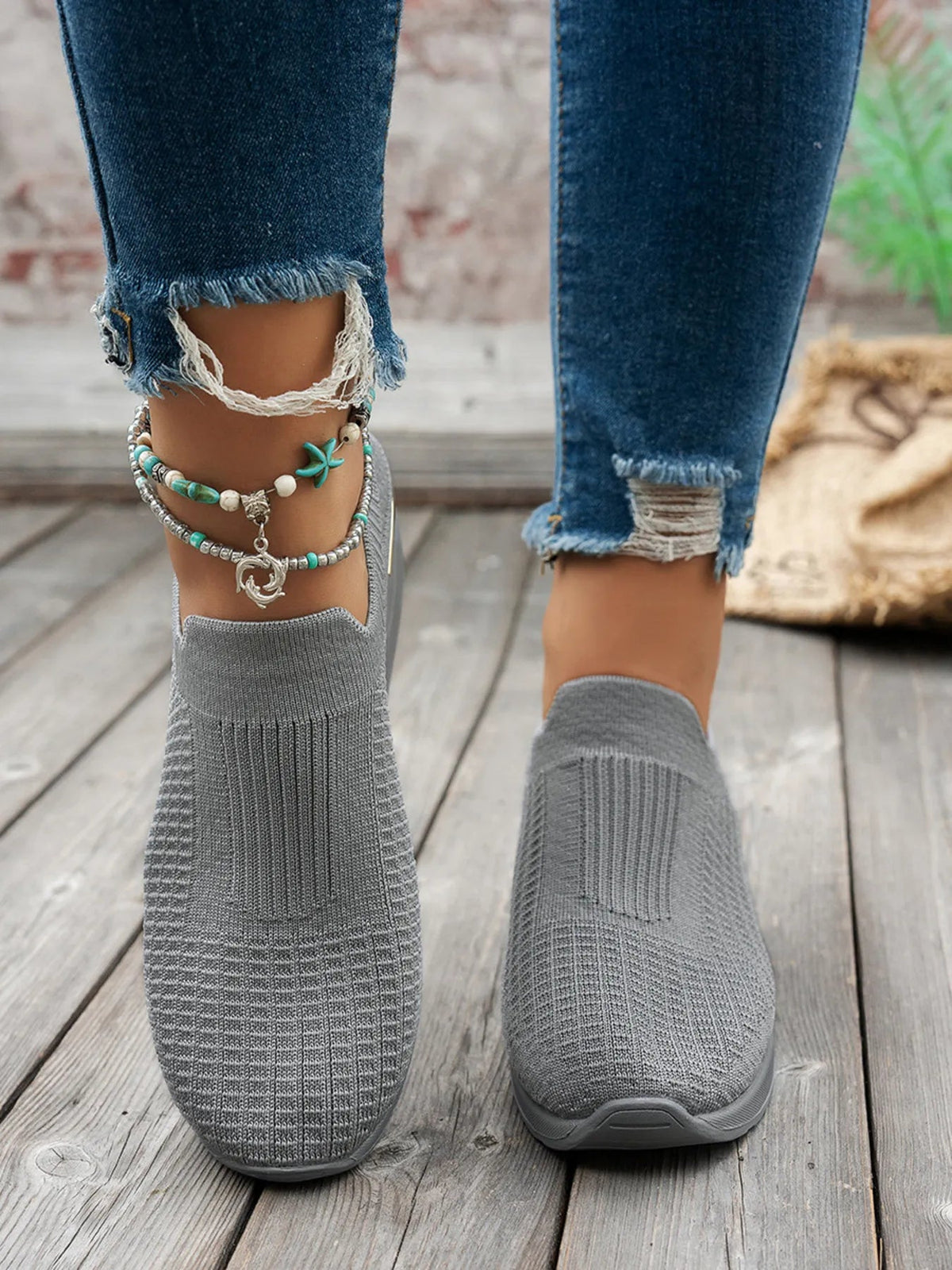 Women's round toe wedge sneakers by Plush Fashion Hub, breathable and comfortable fashion footwear in a stylish design.