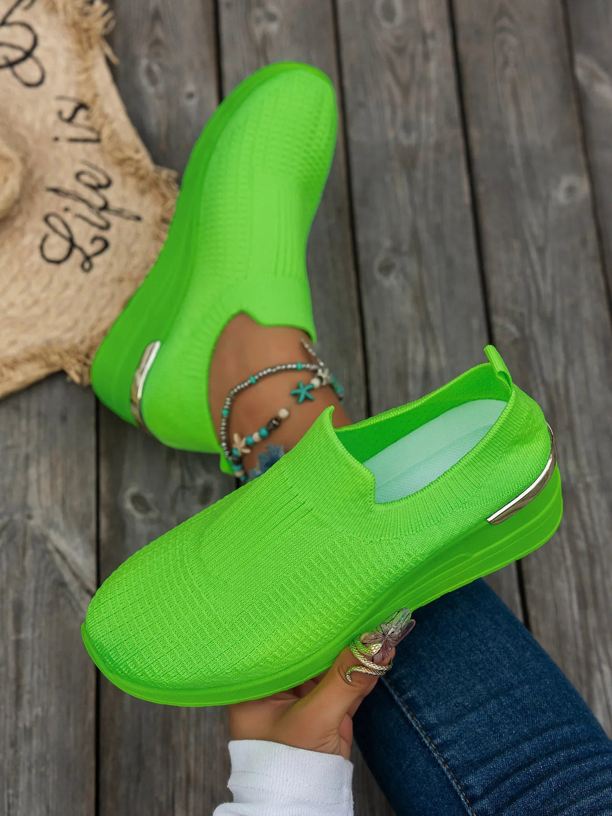 Women's round toe wedge sneakers with breathable fabric and stylish design by Plush Fashion Hub.