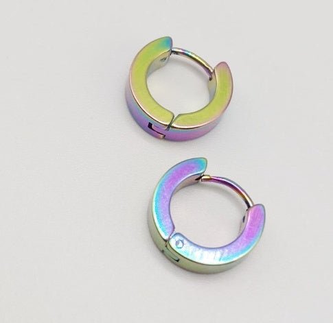 Simple electroplated stainless steel earrings featuring sleek, minimalist design perfect for everyday wear.