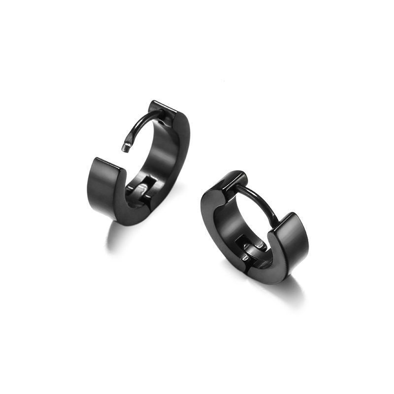 Simple electroplated stainless steel earrings with a sleek, minimalist design, perfect for everyday wear.