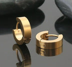 Simple electroplated stainless steel earrings featuring sleek, minimalist design perfect for everyday wear.