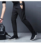 Slim fit stretch jogger pants with elastic waistband by FitiqueFit, casualwear for comfortable, stylish everyday wear.
