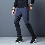 Slim fit stretch jogger pants with elastic waist from FitiqueFit, casualwear designed for comfort and modern style.