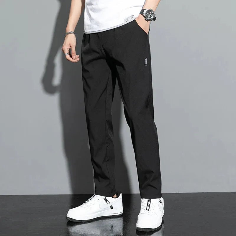 FitiqueFit slim fit stretch jogger pants with elastic waistband, casualwear pants featuring a modern, streamlined design.