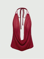 Solid-color women's top with stud accents, stylish and sexy, perfect for trendy women's clothing by LadyShow.Store.