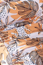 Square-neck printed one-piece swimwear and cover-up set by FitiqueFit, perfect for casual beachwear and poolside lounging.