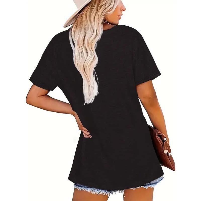 Sunrise print round neck T-shirt by FitiqueFit, casualwear with vibrant sunrise graphic on soft fabric, ideal for everyday wear.