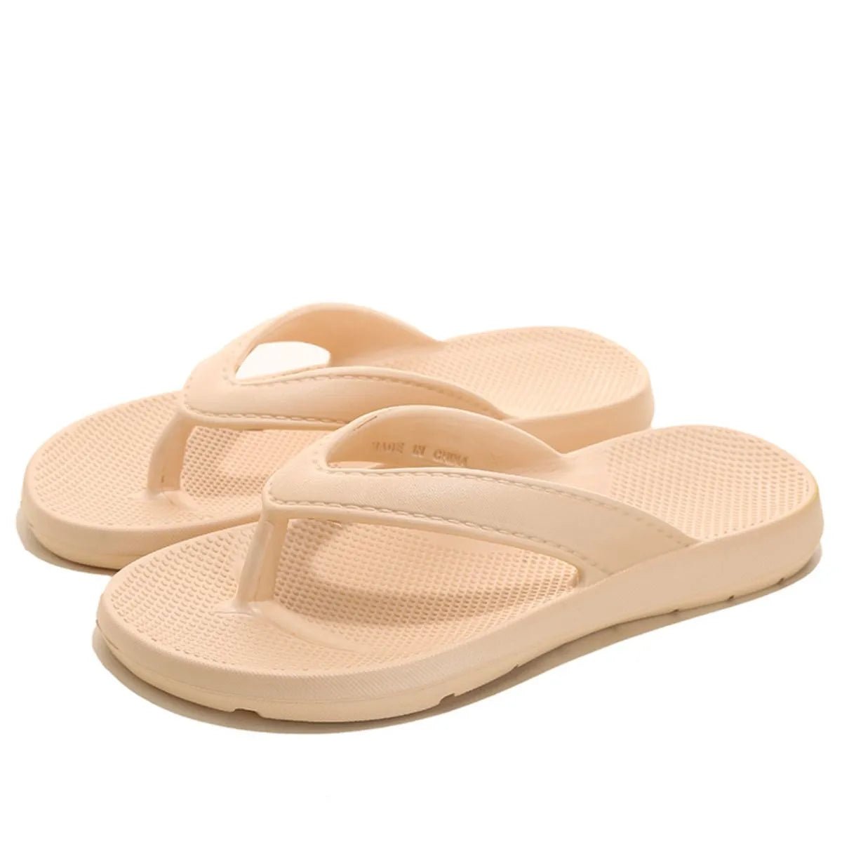 Women's lightweight platform toe post sandals by Plush Fashion Hub, showcasing casual slip-on shoes with cushioned soles.