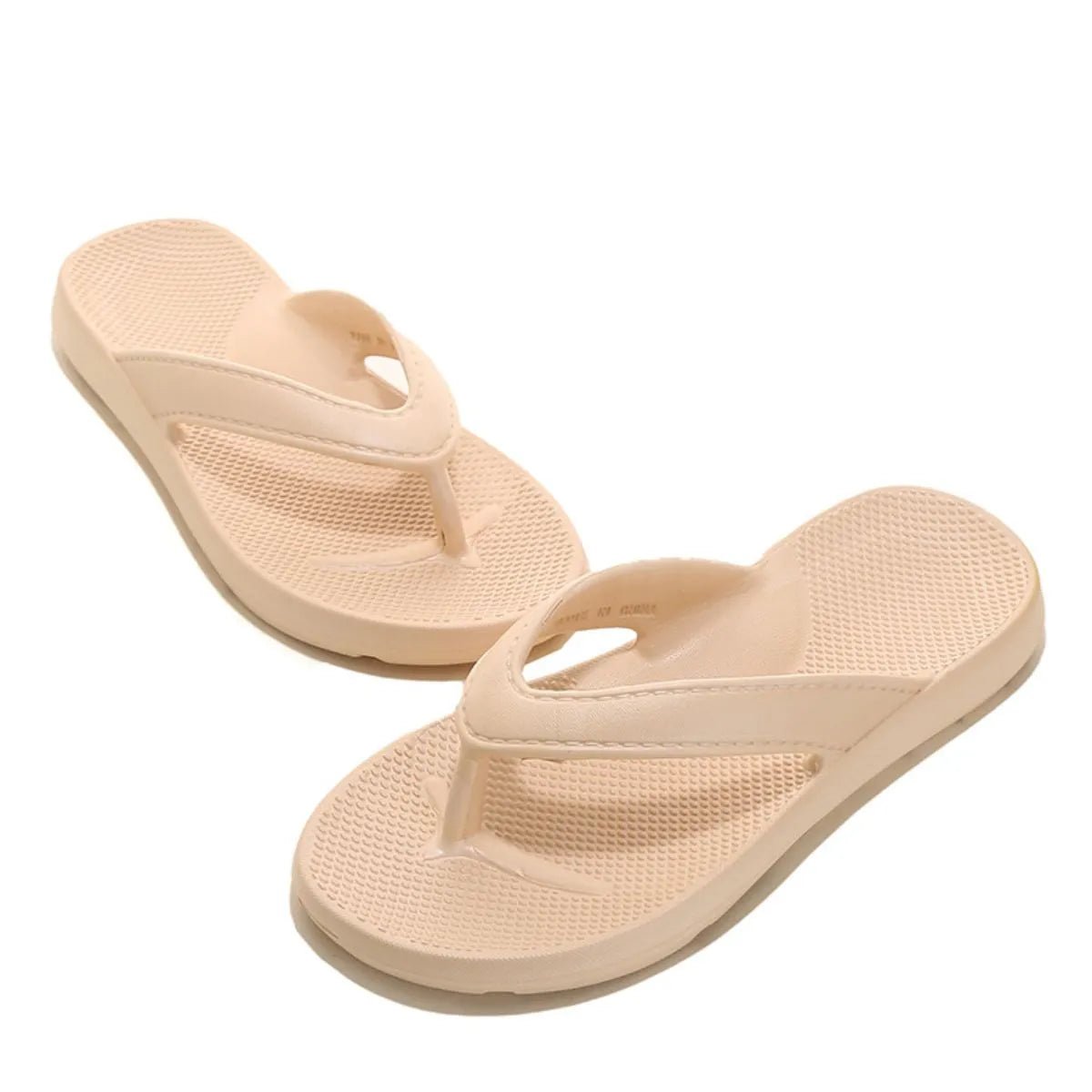 Women's lightweight platform toe post sandals by Plush Fashion Hub, featuring casual slip-on style and comfortable design.