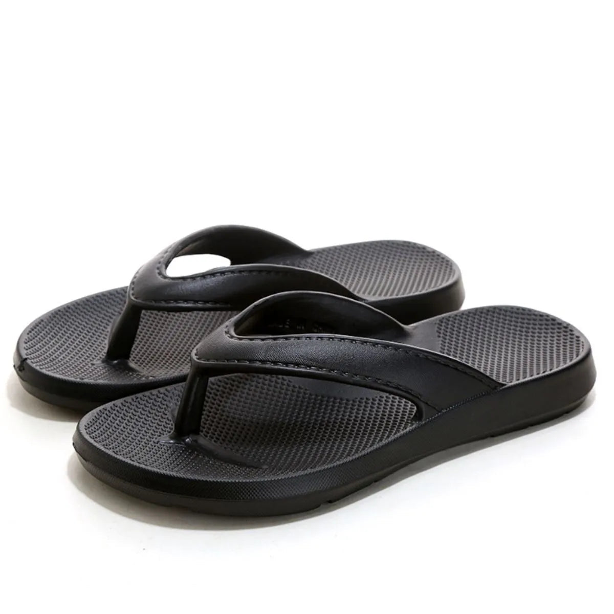 Women's lightweight platform toe post sandals by Plush Fashion Hub, featuring casual slip-on design and comfortable support.