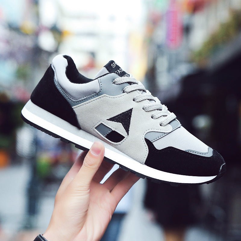 Men's breathable sport casual running sneakers in stylish design, featuring lightweight material and comfortable fit.