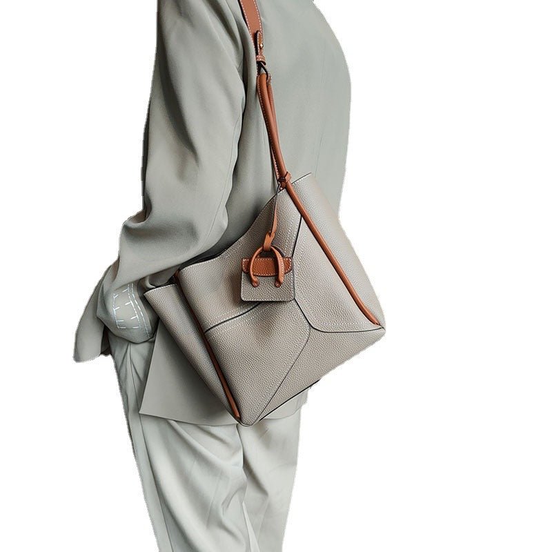 Contrast color basket handbag from LadyShow.Store, stylish underarm bag with shoulder and crossbody carry options.