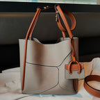 Contrast color basket-style underarm handbag by LadyShow.Store, shoulder crossbody bag with stylish design and spacious interior.