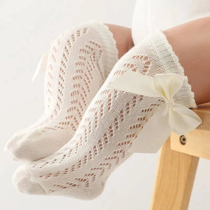 Baby Girls Long Bow Sock - Plush Fashions Shop 