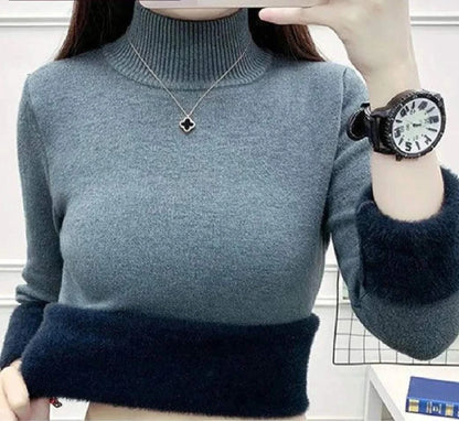 Women Elegant Thick Lined Warm Sweater - Plush Fashions Shop 